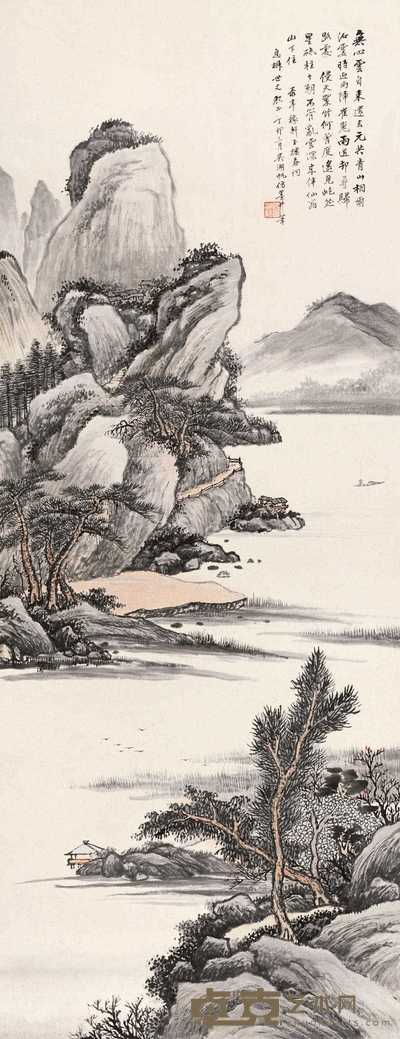 吴湖帆 溪山春泛 立轴 137×53cm